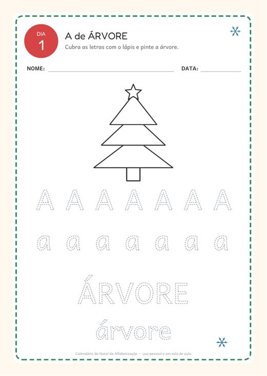 Dia 1 • A de árvore