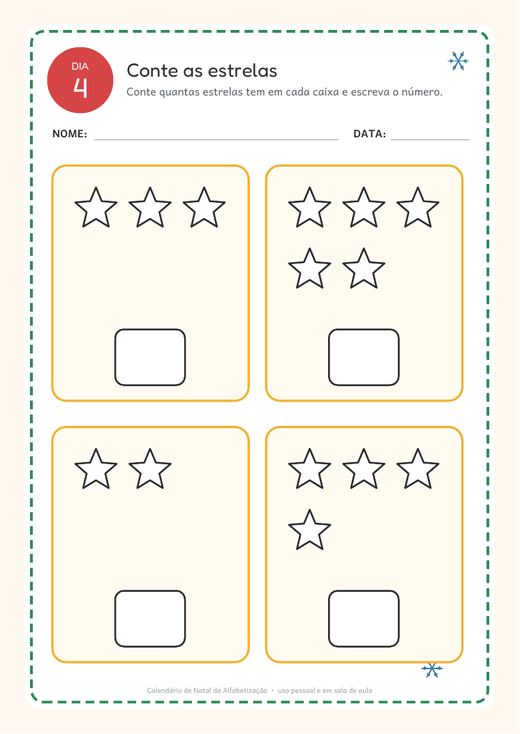Dia 4 • Conte as estrelas