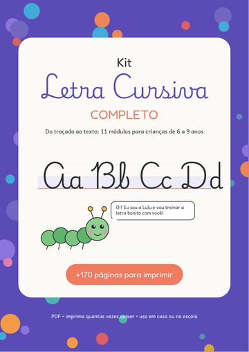 Capa do Kit Letra Cursiva Completo
